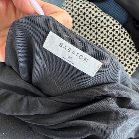 NWT - BABATON/ ARITZIA -  LUXOR ONE-SHOULDER DRESS Black Size 10 - Picture 5 of 5